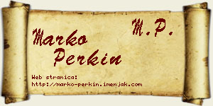 Marko Perkin vizit kartica